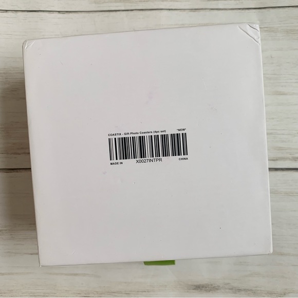 NIB Coastix Set of 4, Modern Square Shatterproof Acrylic Photo Frame Coasters - Picture 4 of 5